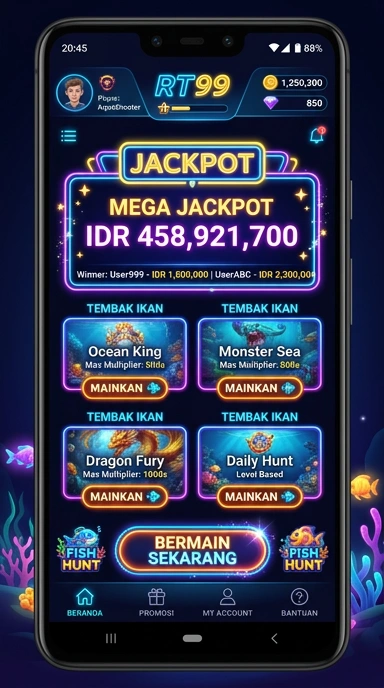 Tampilan antarmuka utama rt99 untuk unduh aplikasinya